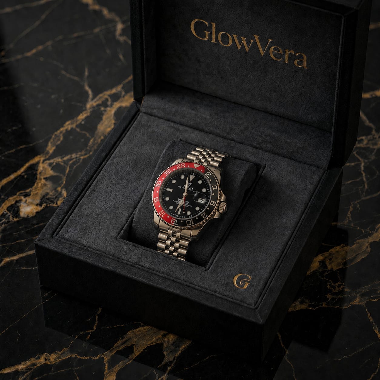 GlowVera GMT Red & Black Executive Edition