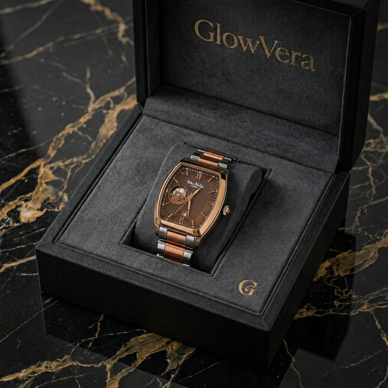 GlowVera Tonneau Shaped Premium Automatic Skeleton Edition