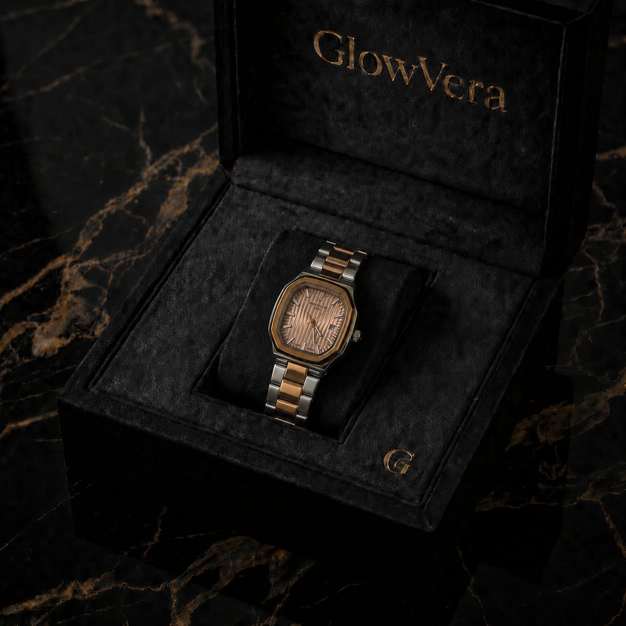 GlowVera Riviera Rose Gold Dial Two-Tone Edition
