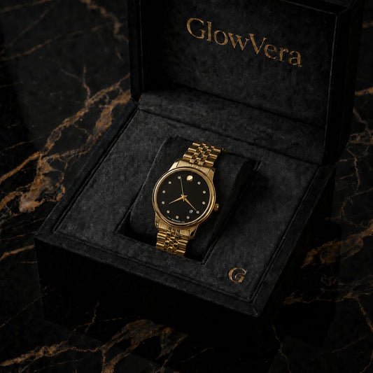 GlowVera Museum Black Dial Full Gold Edition