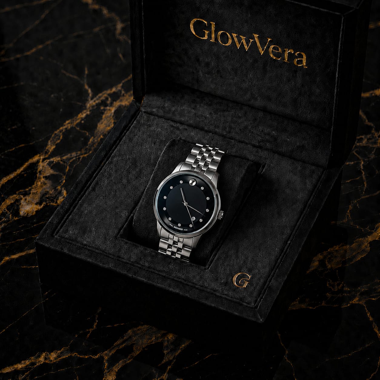 GlowVera Museum Black Dial Full Silver Edition