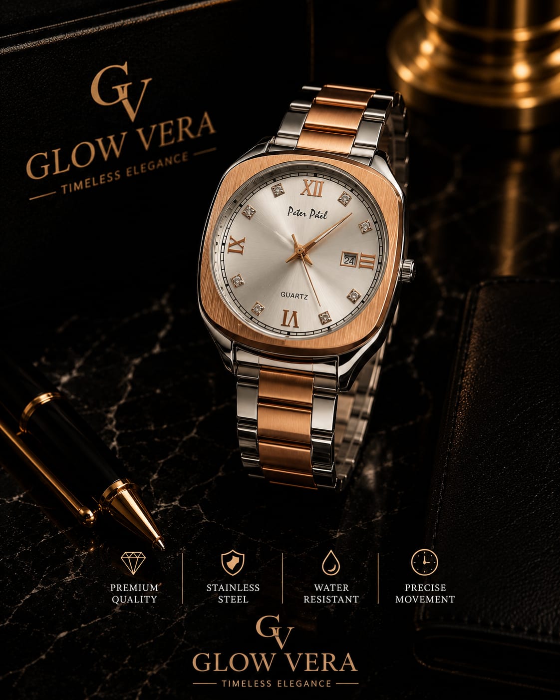 Peter Philip Luxury Two Tone Watch