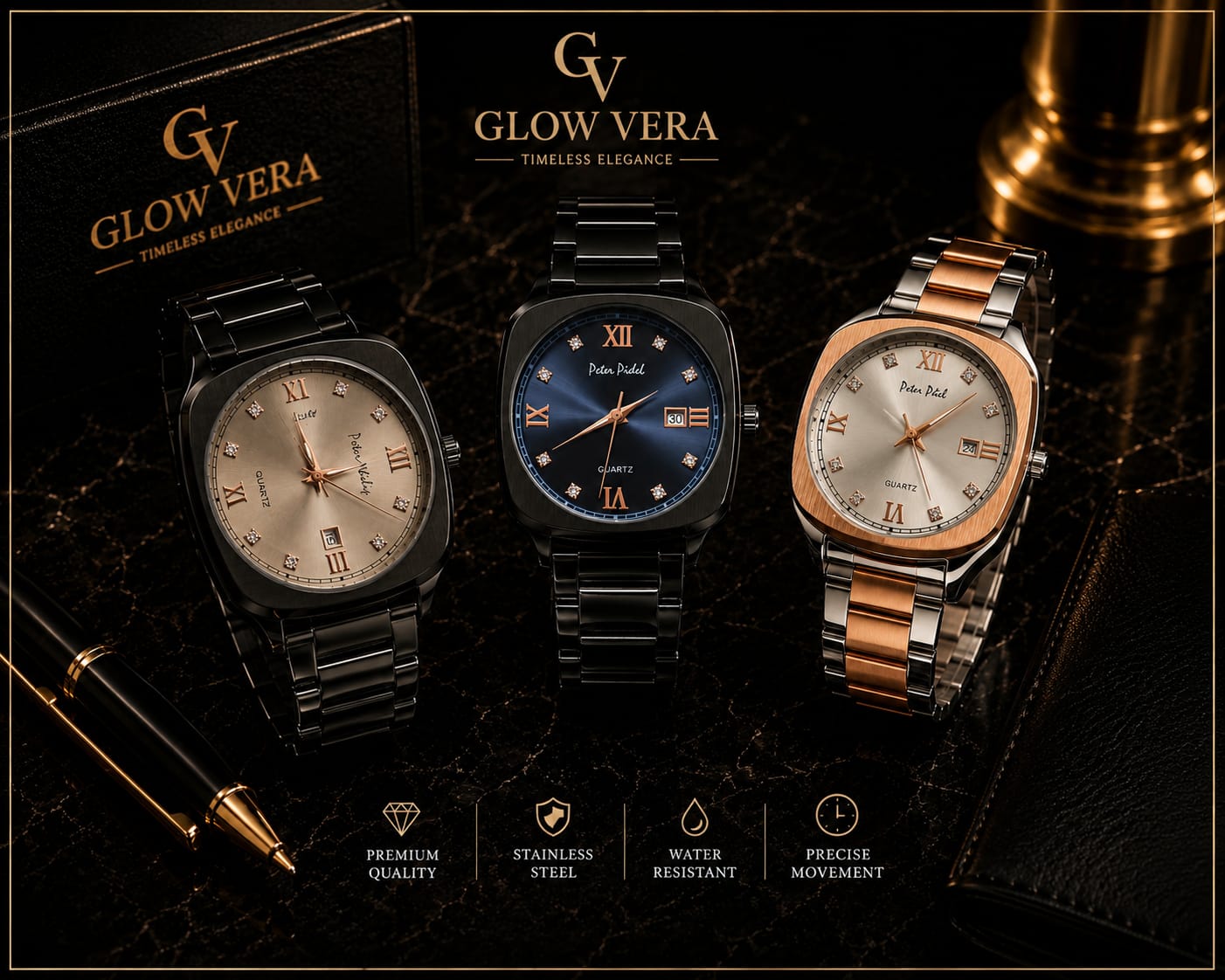 Peter Philip Luxury Two Tone Watch